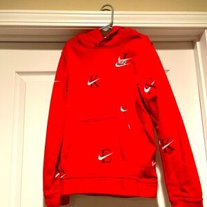 Boys Red Nike Hoodie sweatshirt